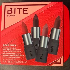 Bite Beauty BOLD BITES Mini Power Move Soft Matte Lipstick Set of 4